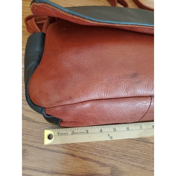 Stickman Leather Unisex Crossbody Purse Bag Brown Black Adjustable Strap READ - Picture 13 of 15